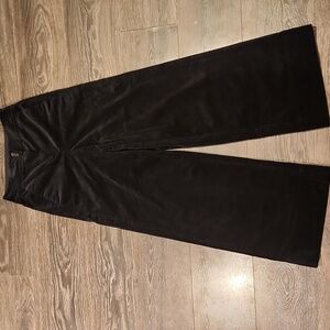 ❤ J CREW HIGH RISE CORDUROY WIDE LEG PANTS / TROUSERS, BLACK, 2 (26)